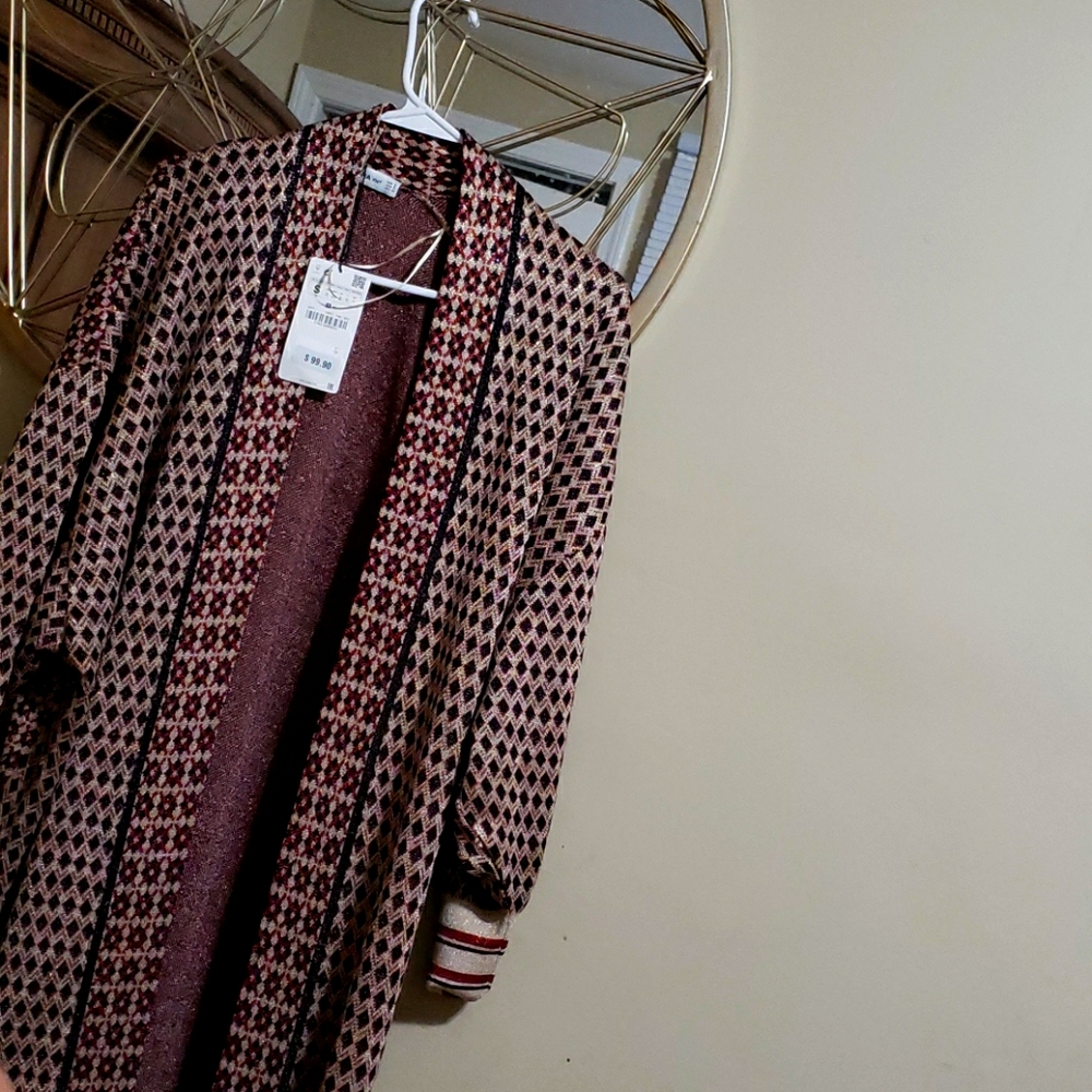 Sparkling Long sweater cardigan Zara